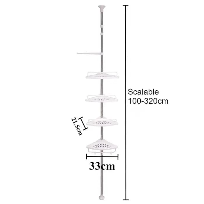 Étagère d'angle rétractable