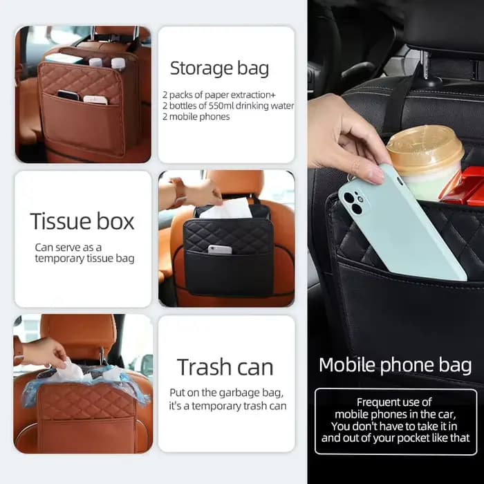 Sac de rangement multifonctionnel pour siège de voiture