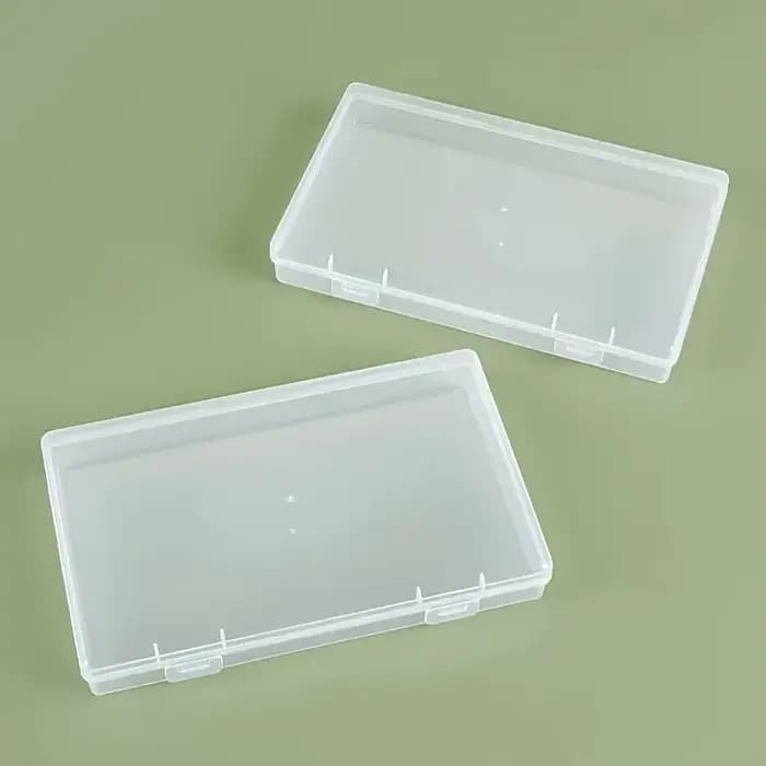 Boîte de rangement en plastique transparente avec couvercle serré