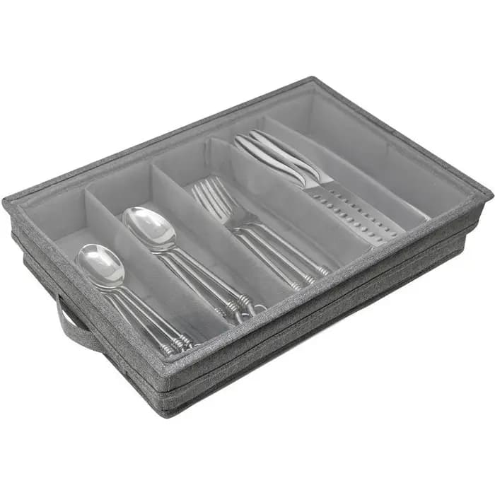 Mallette de rangement de couverts avec couvercle en PVC