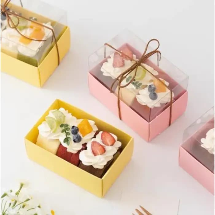 Boîte cadeau transparente pour gâteau Tiramisu