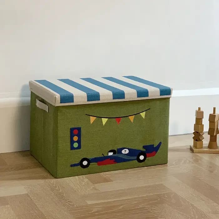 Boîte de rangement pour enfants avec couvercle