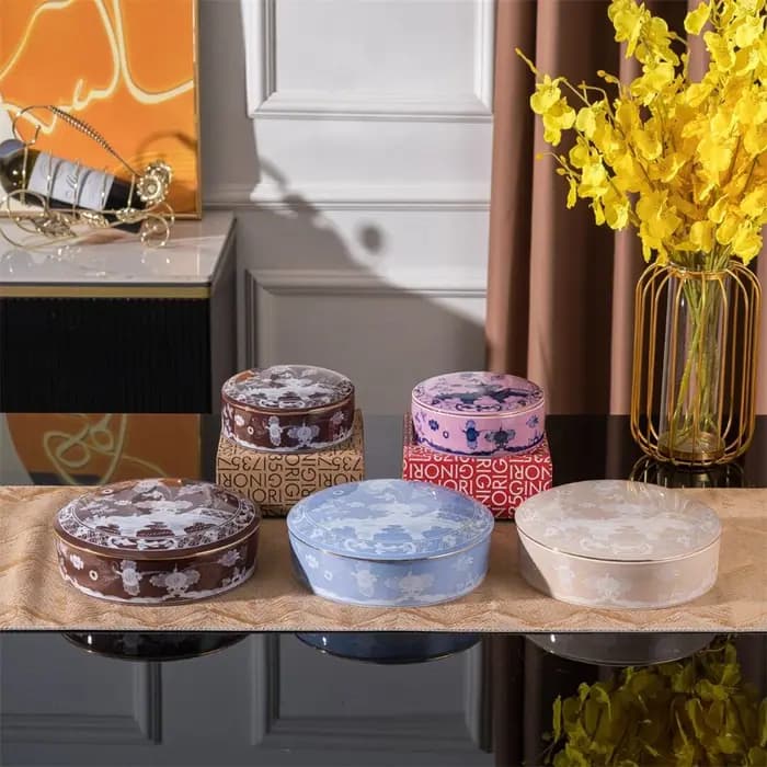 Boîte de rangement en céramique pour la maison