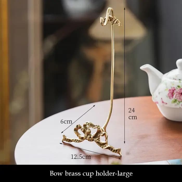 Étagère de rangement en laiton pour tasse à café rétro européenne