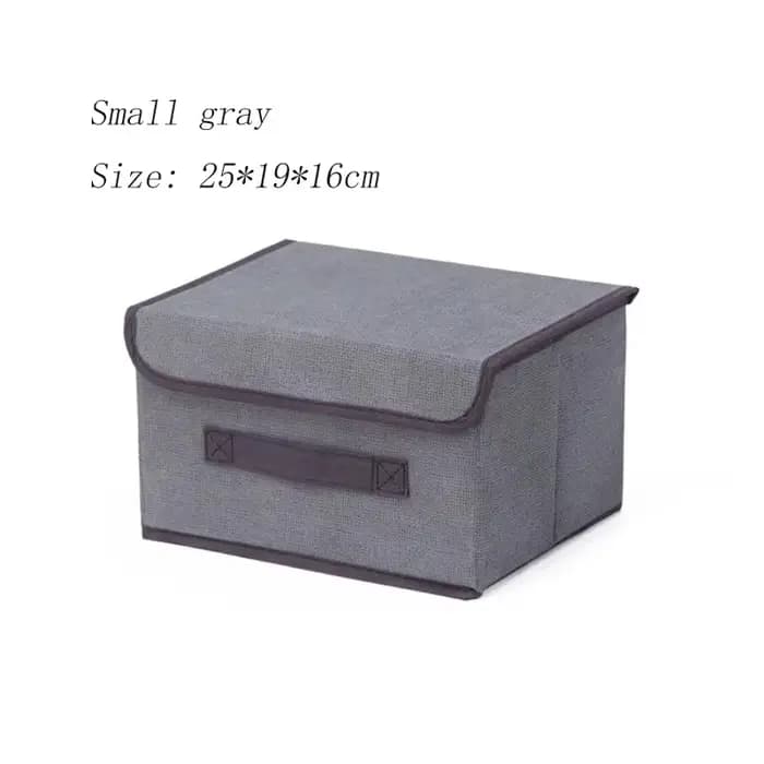 Boîte de rangement pliable en tissu Non tissé, gris, fournitures pour la maison, vêtements, sous-vêt