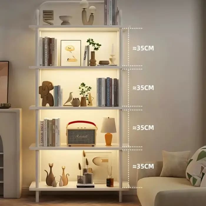 Bibliothèque de salon autoportante multicouche