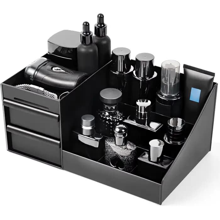 Boîte de rangement pour cosmétiques pour hommes, organisateur de parfum et de Cologne pour hommes, o
