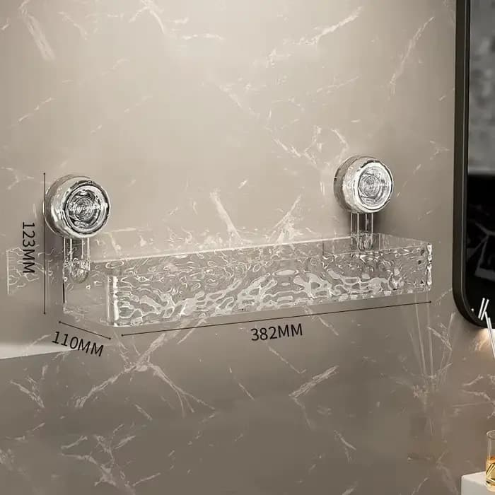 Étagère de rangement à ventouse ondulée pour salle de bain, toilettes murales, évier sans poinçon, c