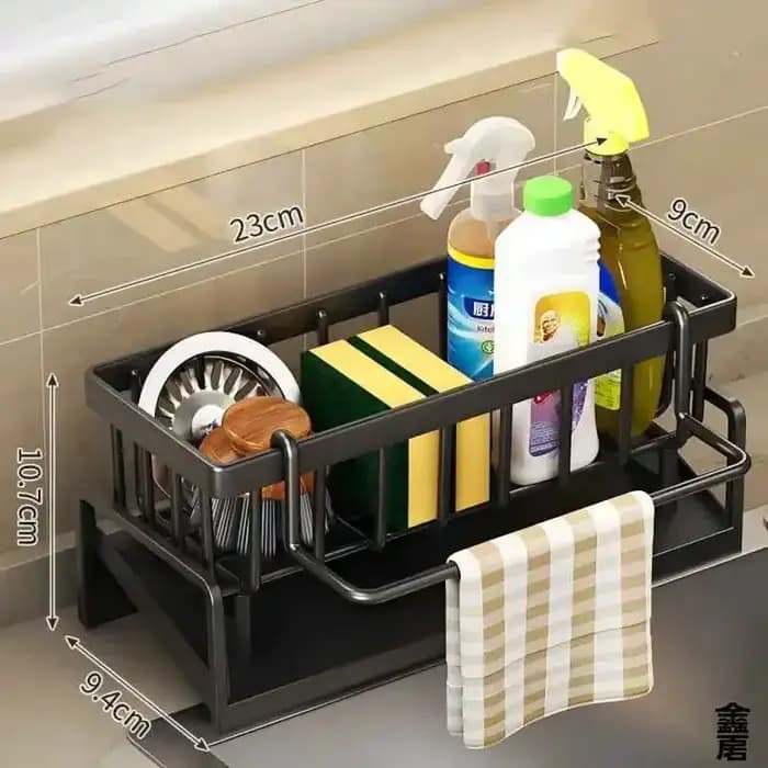 Support de rangement pour robinet – Drainage et rangement intégrés, outil de gain de place pour la c