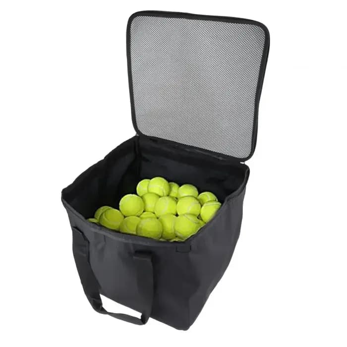 Sac de chariot de balle de Tennis pouvant contenir 160 balles, sac de rangement en tissu Oxford de grande capacité, panier de balle de Tennis Compact noir pour l'enseignement