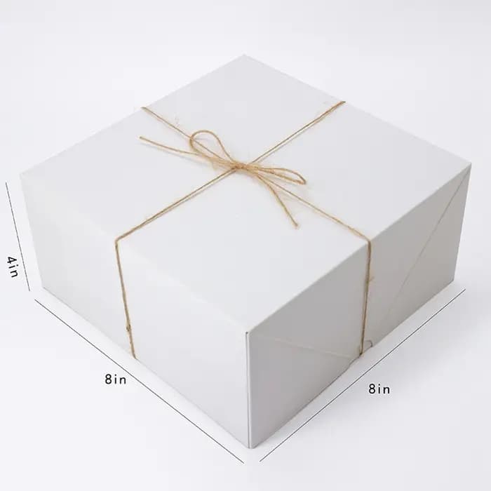 TOP! Coffrets cadeaux blancs, paquet de 12, 8x8x4 pouces, boîte-cadeau en papier avec couvercles pou