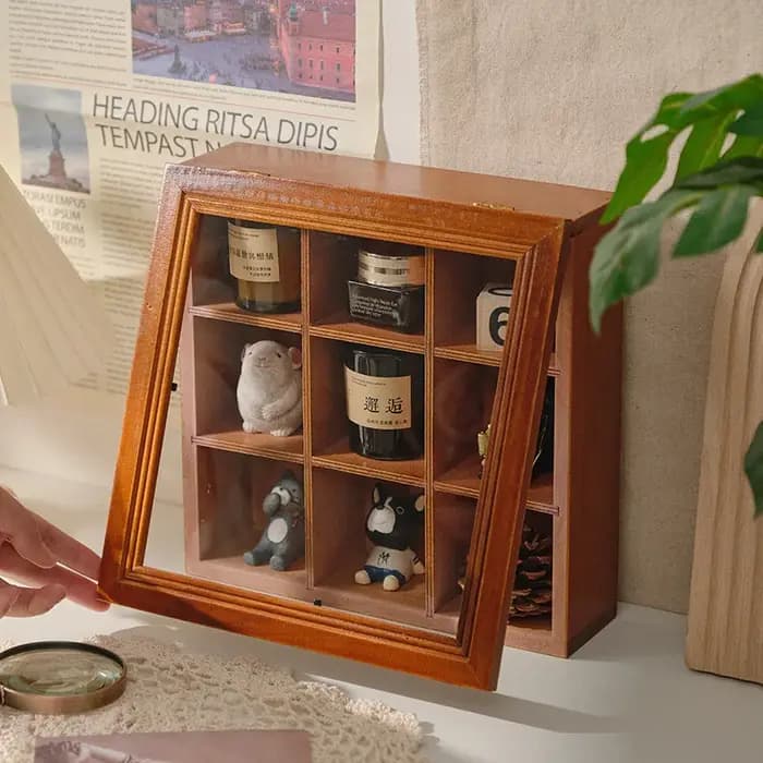 Boîte de rangement de bijoux de bureau Vintage