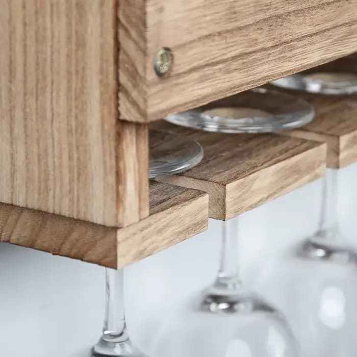 Armoire à vin en bois moderne avec support