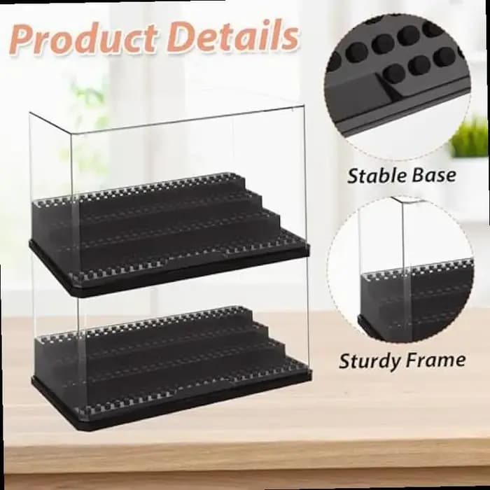 Vitrine étagère transparente large boîte à 3 niveaux pour figurines-protecteur acrylique pour petites figurines Pop-stockage de vitrine transparente