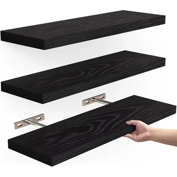 Étagère de rangement suspendue en bois