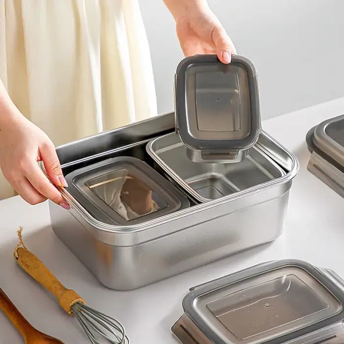 Boîte alimentaire hermétique en acier inoxydable 304