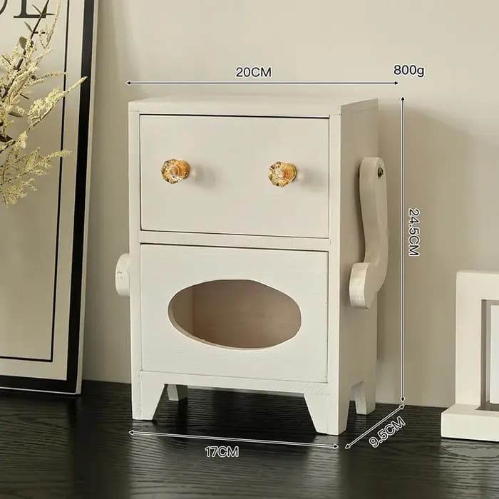 Boîte à mouchoirs nordique en bois massif, boîtes de décoration de Robot créatif, accessoires de sal