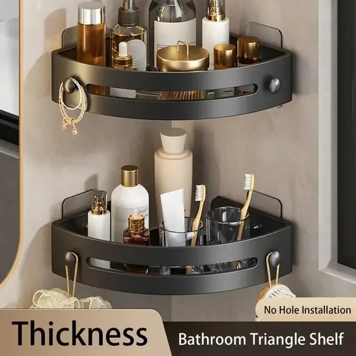 Étagère murale triangulaire pour salle de bain et WC