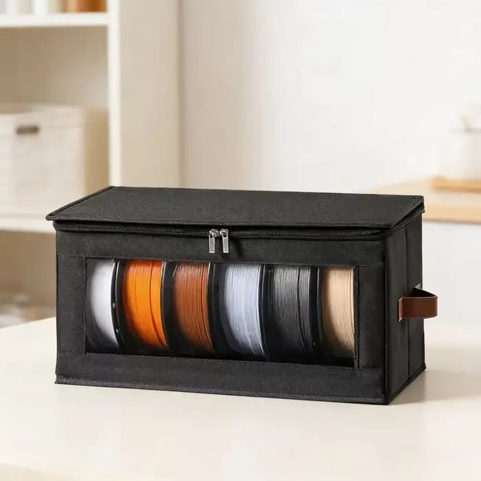 Boîte de rangement spéciale pour consommables d'impression 3D, boîte de rangement pour fils entièrement scellée à double fermeture éclair, dédiée aux studios d'impression 3D