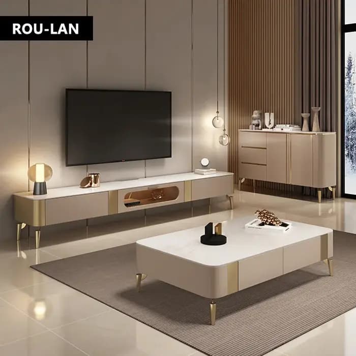 Armoire de rangement en marbre pour salle à manger, buffet de salle à manger, armoire d'entrée de salon, table d'appoint simple et moderne, luxe abordable