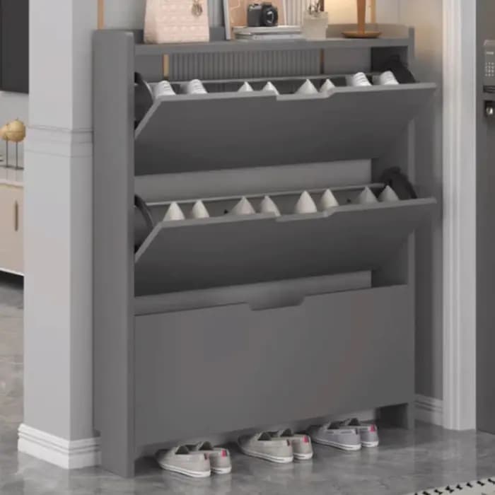 Meuble à chaussures moderne en métal blanc