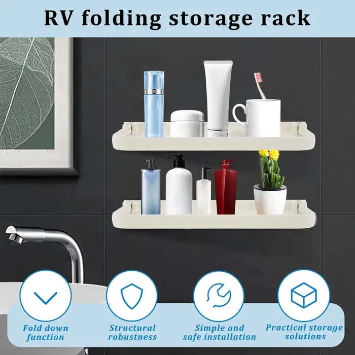 2 pièces RV étagère pliable RV en alliage d'aluminium