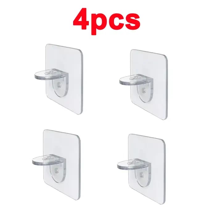 Supports adhésifs pour étagères, crochets de fixation pour cloisons de placard, clips de support pou