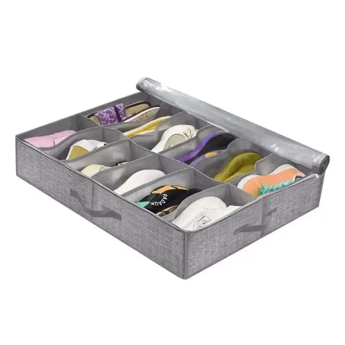 1 pièce Boîtes de rangement pliables pour chaussures sous le lit
