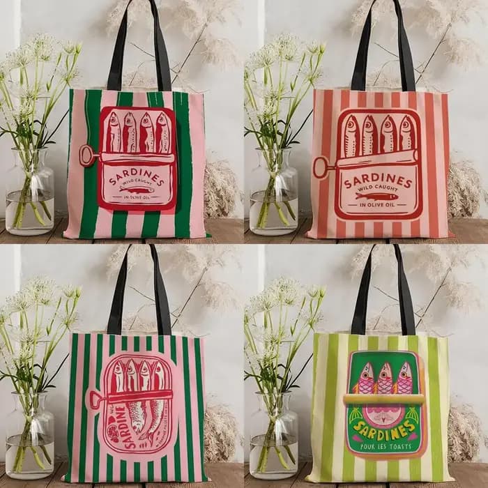 Sacs de rangement pour boîtes de conserve de sardines Coastal Charm