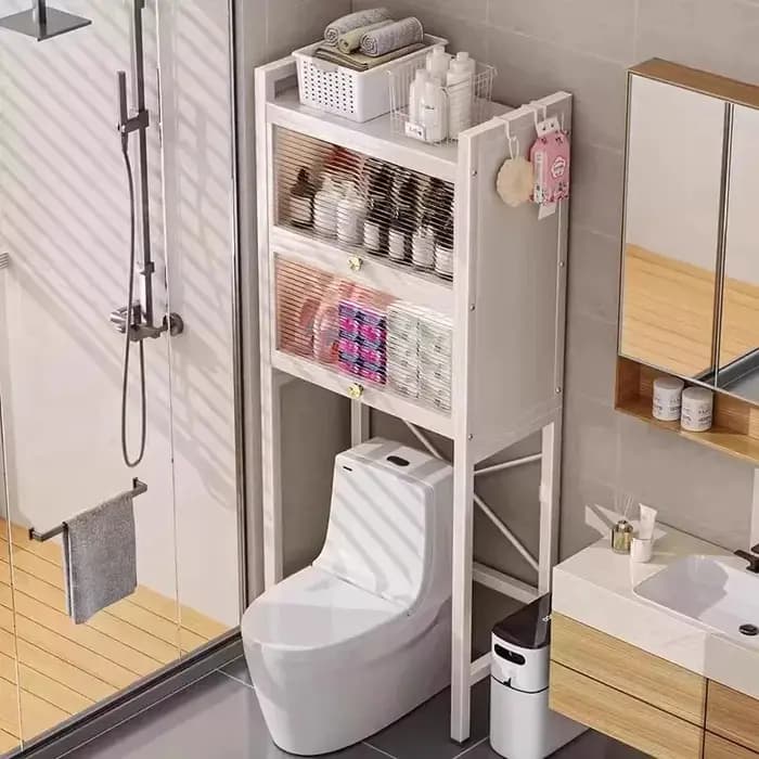 Étagères de rangement d'angle pour salle de bain