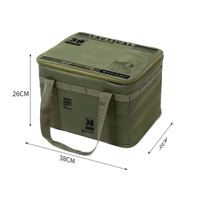 Boîte de rangement pliable d'extérieur, boîte de rangement pour pique-nique et camping, vaisselle, ustensiles de cuisine, sac de rangement tactique d'extérieur, grande capacité