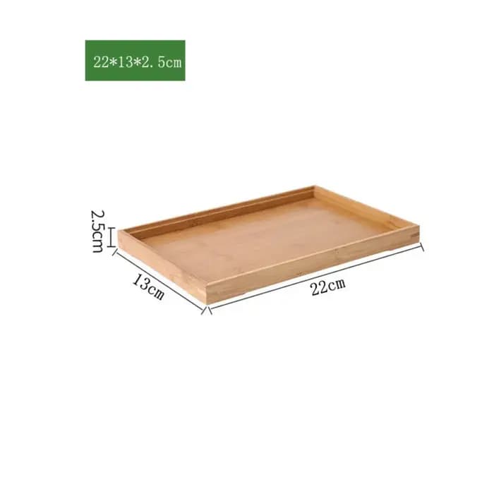 Nouveau plateau de rangement rectangulaire en bois massif pour la maison, plateau à eau en bambou, p