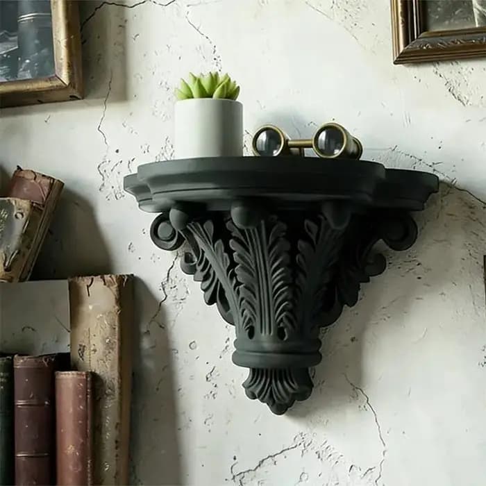 Étagères flottantes modernes robustes noires pour rangement mural, décoration intérieure, bureau, appartement, ferme, hôtel