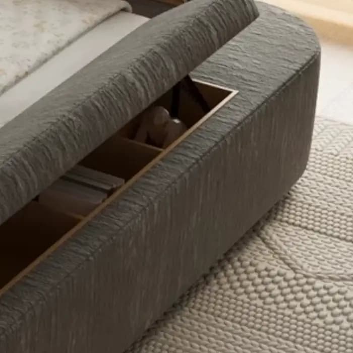 Cadre rembourré lit double rangement chambre commodes têtes de lit