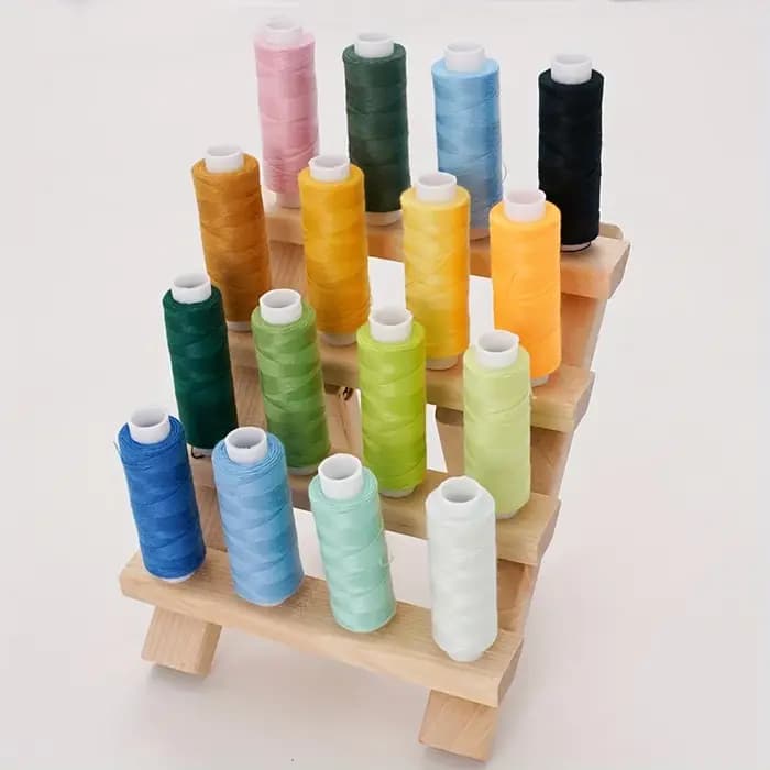 16/30 bobine de fil à coudre-support de bobine debout organisateur de stockage de couture support de fil stockage de bobine en bois pour broderie