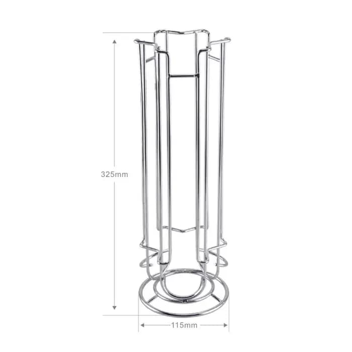 Support de rangement pour capsules de café Dolce Gusto en métal chromé pour comptoir