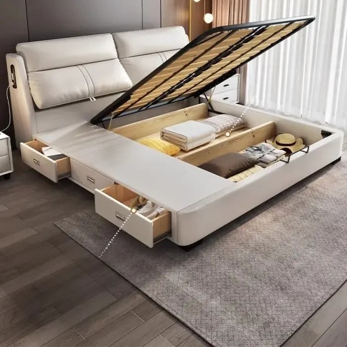 Chambre de luxe lit Table de chevet adolescentes multifonctionnel enfants lit réglable moderne Muebles Para dortoir meubles