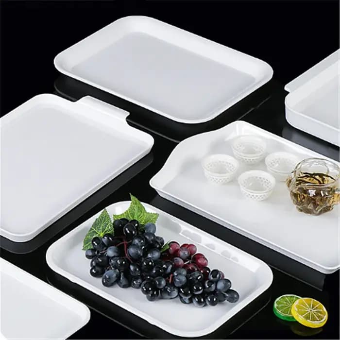 Plateaux plats de rangement de cuisine en mélamine