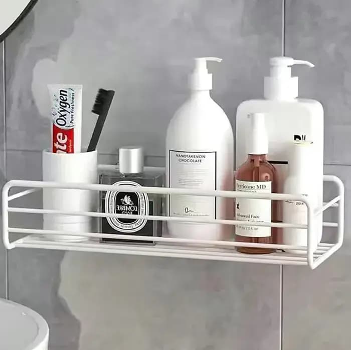 Fournitures de salle de bain étagère murale flottante organisateur en métal chariot