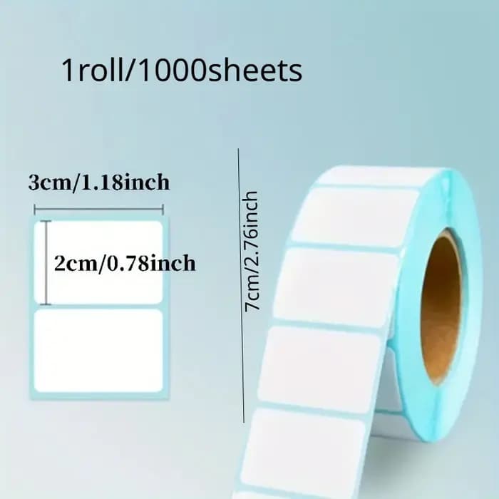 1 rouleau/1000 feuilles d'étiquettes autocollantes universelles, autocollants vierges avec nom écrit à la main pour conteneurs, boîtes de rangement et puis