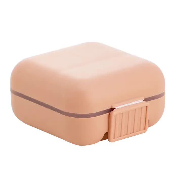 Mini boîte à médicaments Portable avec anneau en Silicone à Double joint et Type de boucle