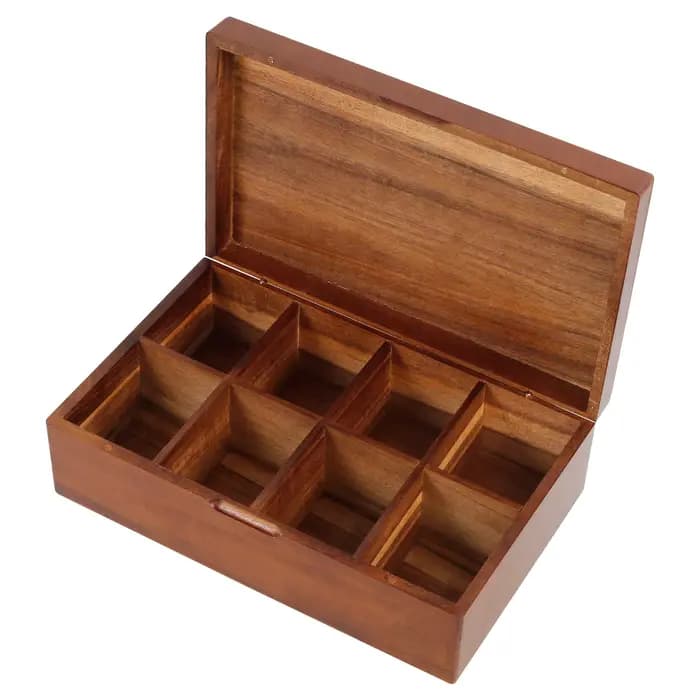 Boîte à thé en bois 4/8 grilles