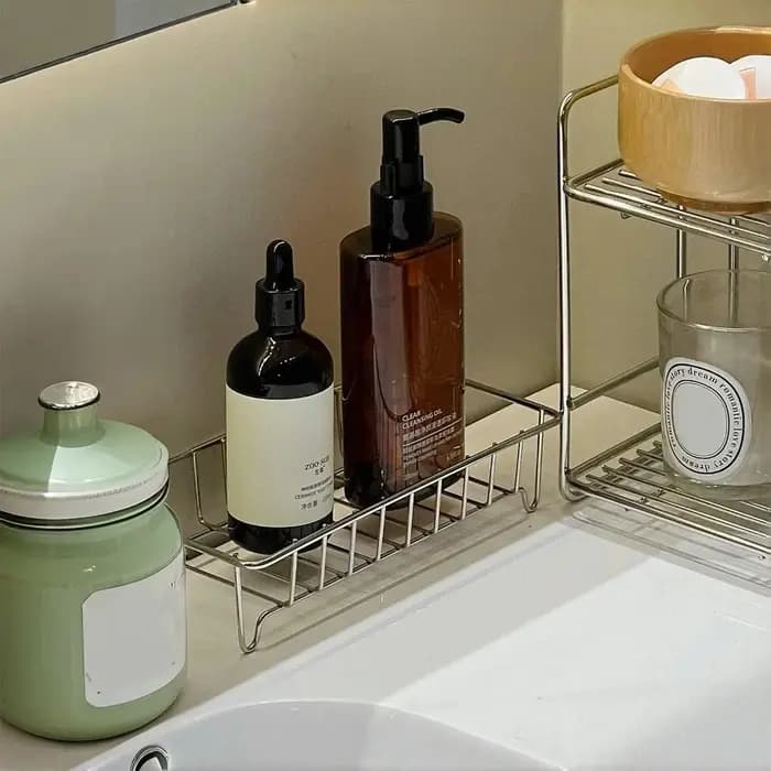 Étagère de rangement de salle de bain en acier inoxydable étanche