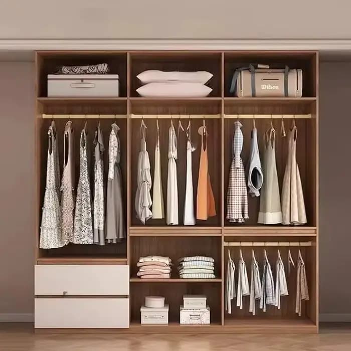 Armoire de Luxe Moderne pour Hôtel, Rangement Suspendu pour Vêtements, Penderie en Bois pour Chambre à Coucher, Meuble de Rangement Gain de Place, Armoire Ropero pour la Maison