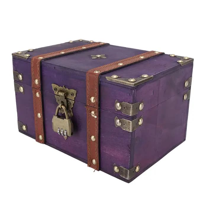 Coffret à trésors en bois vintage décoratif polyvalent