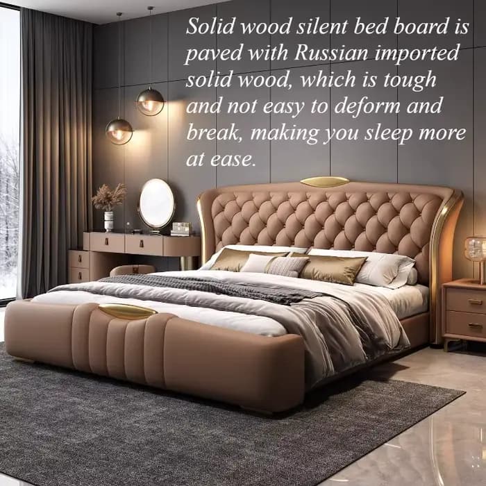 Lit Queen Size Moderne avec Rangement