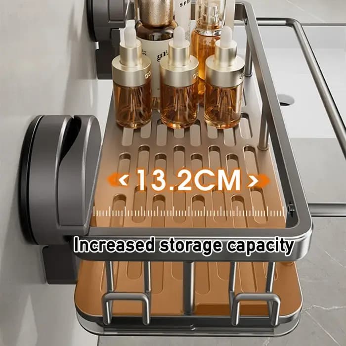 Étagère de salle de bain à ventouse sans perçage