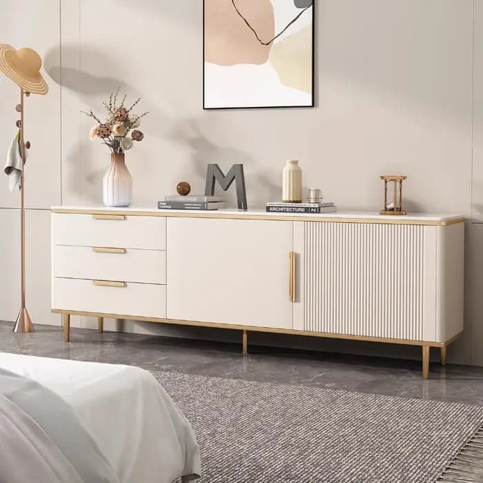 Poignées verticales support armoire moderne Simple tiroirs étagère meuble Tv Design sol Muebles Para El Hogar maison accessoires
