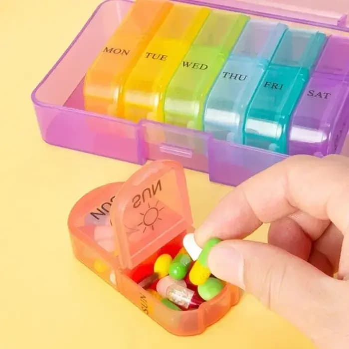 Pilulier 7 jours organisateur 21 grilles 3 fois un jour Portable voyage avec grands compartiments pour vitamines médecine huiles de poisson