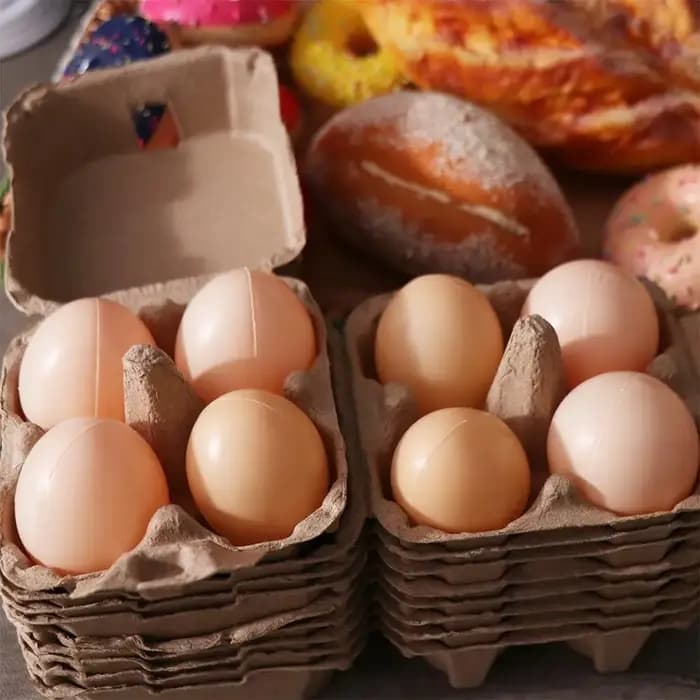 Lot de 10 boîtes à œufs créatives en pâte à papier à 4 compartiments
